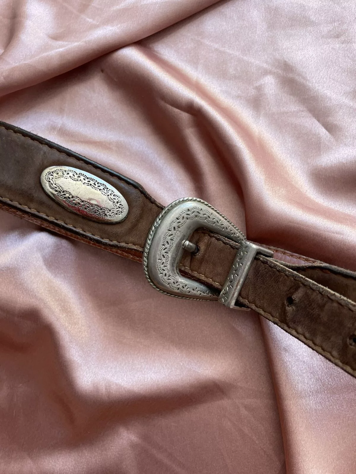 Vintage Belts Vintage leather belt Brown