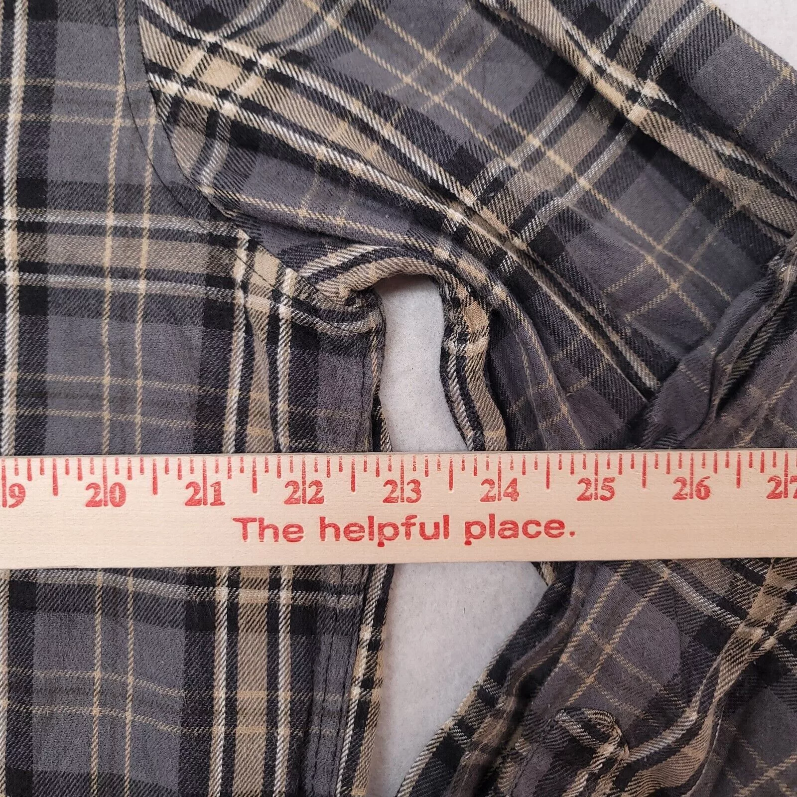 Saddlebred Shirts Button Ups Saddlebred Tartan Flannel Casual Shirt Mens Size Large Gray