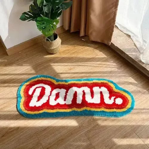 Designer Miscellaneous Designer 40cmX90cm Damn Rainbow Soft Rug Multi