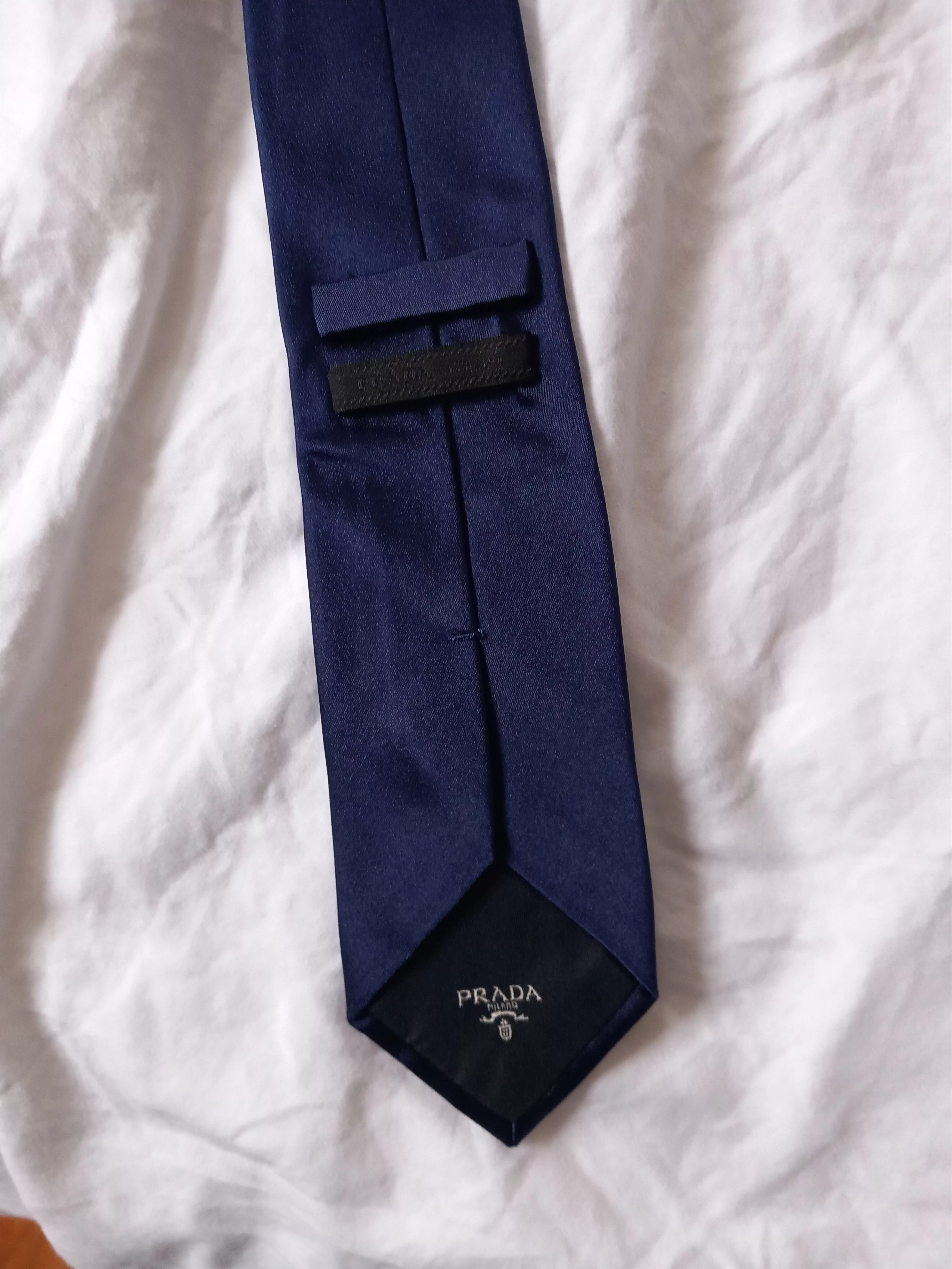 Prada Ties Pocketsquares Silk Prada Tie Blue