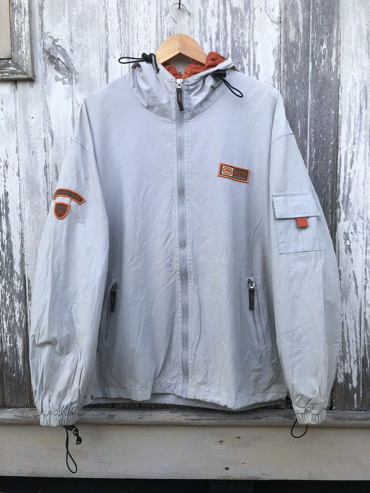 Ecko Unltd. Light Jackets Ecko Unltd. × Vintage 🔥Vintage🔥Y2K Oversized Ecko Unlimited Fullzipper Jacket Gray Streetwear