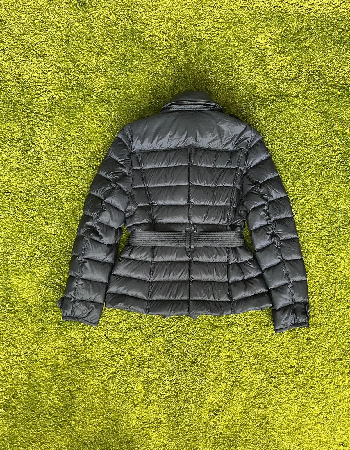 Burberry Down Jackets Burberry × Designer Burberry Brit belted down puffer jacket Blue Luxury