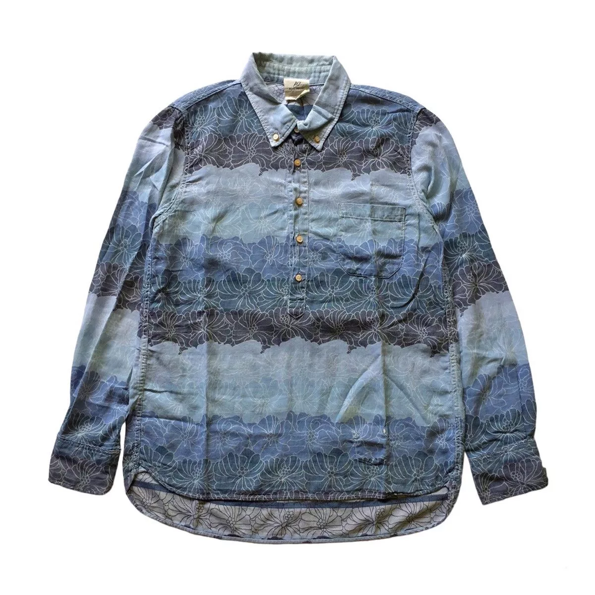 Remi Relief Shirts Button Ups Remi Relief Vintage Japanese Esque Printed Pull over shirt Multi