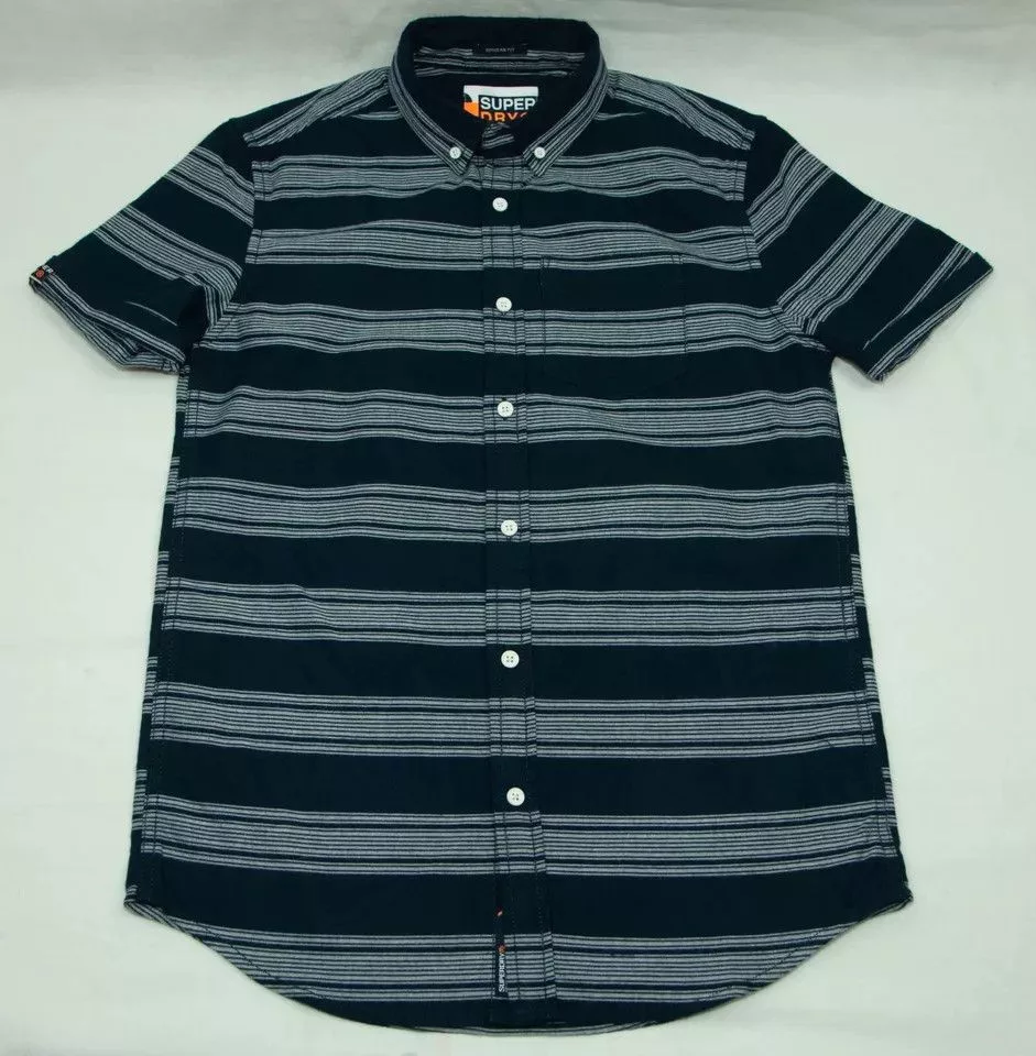 Superdry Shirts Button Ups SUPERDRY SHIRT SHORT SLEEVE COTTON SIZE S EXCL Gray