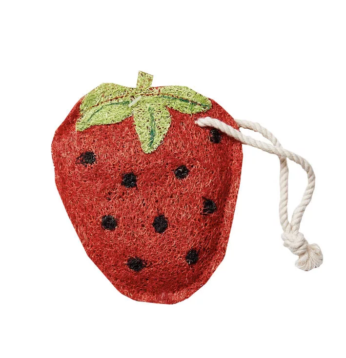 Strawberry Loofah Scrubber