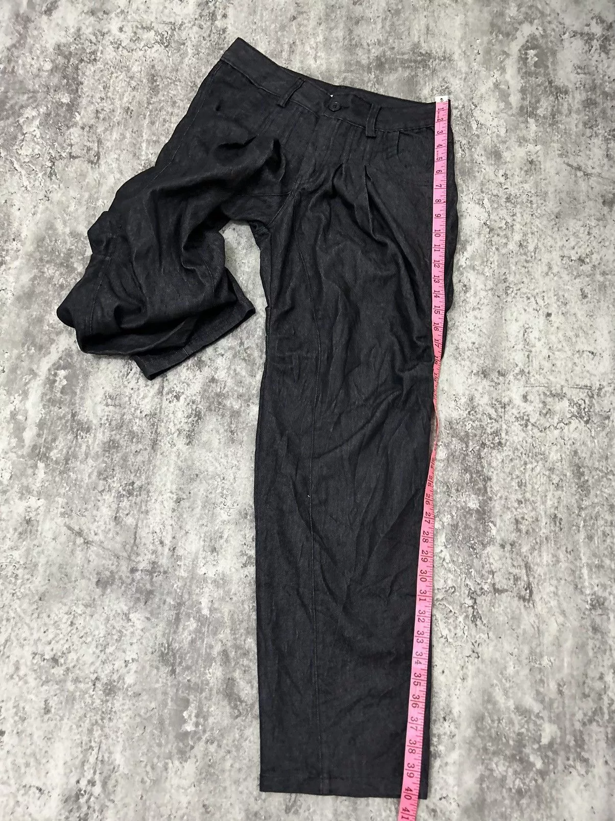 Japanese Brand Casual Pants Japanese Brand Open Arms Pants Black Vintage