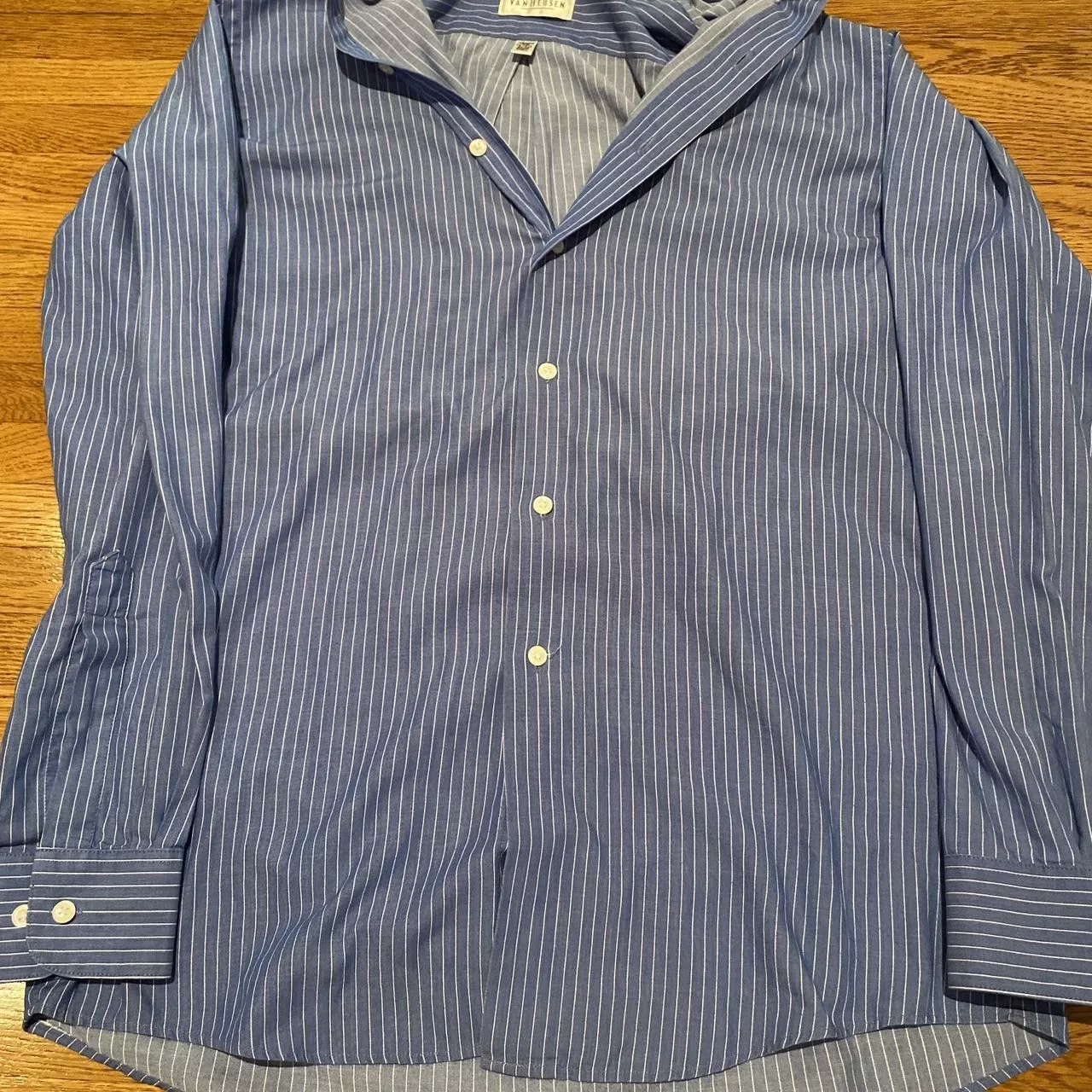 Van Heusen Shirts Button Ups Van Heusen VanHeusen stripped Button down Blue