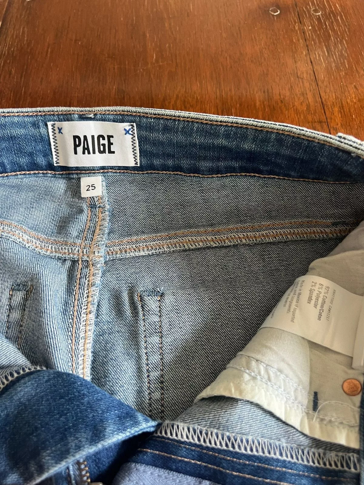 Paige Jeans PAIGE - Denim Straight Jeans - Size 25 Blue