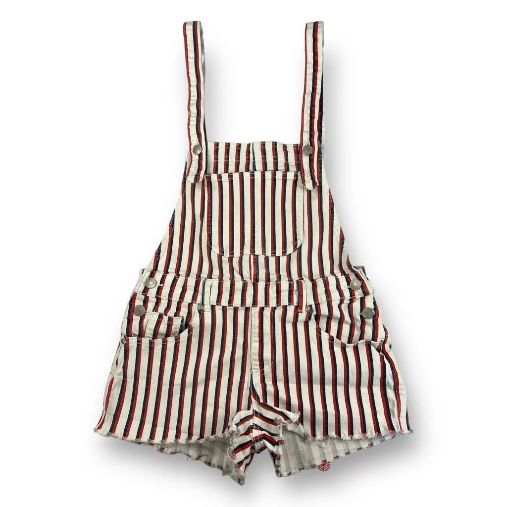 Almost Famous Shorts Almost Famous Striped Shortalls Size 7 Red