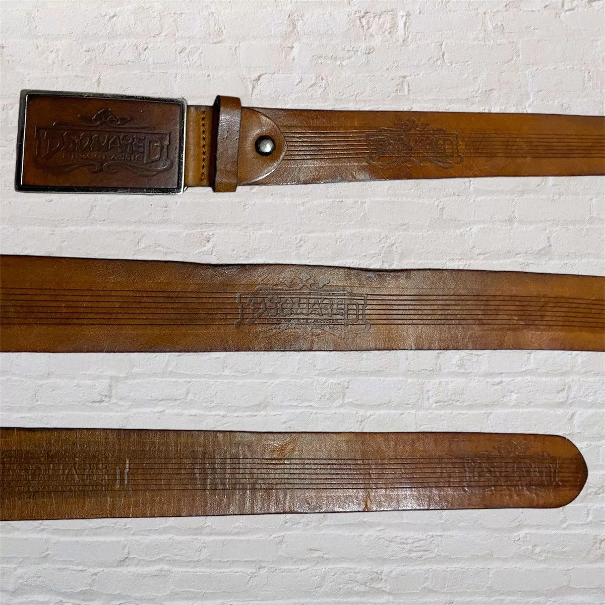 Dsquared2 Belts Dsquared2 × Vintage Dsquared new classic leather belt Brown