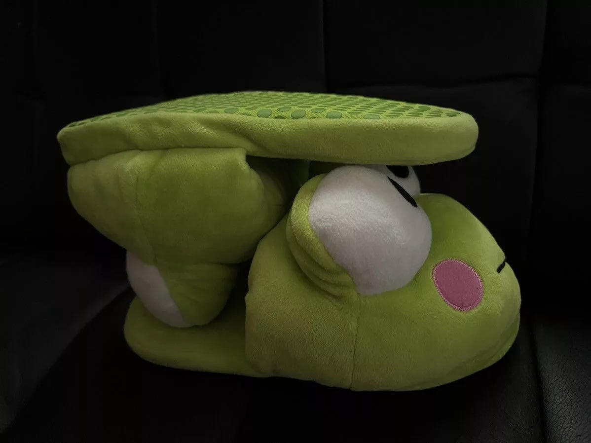 Universal Studios Slip Ons Hello Kitty x Universal Studios Keroppi Plush Slides Shoes Green