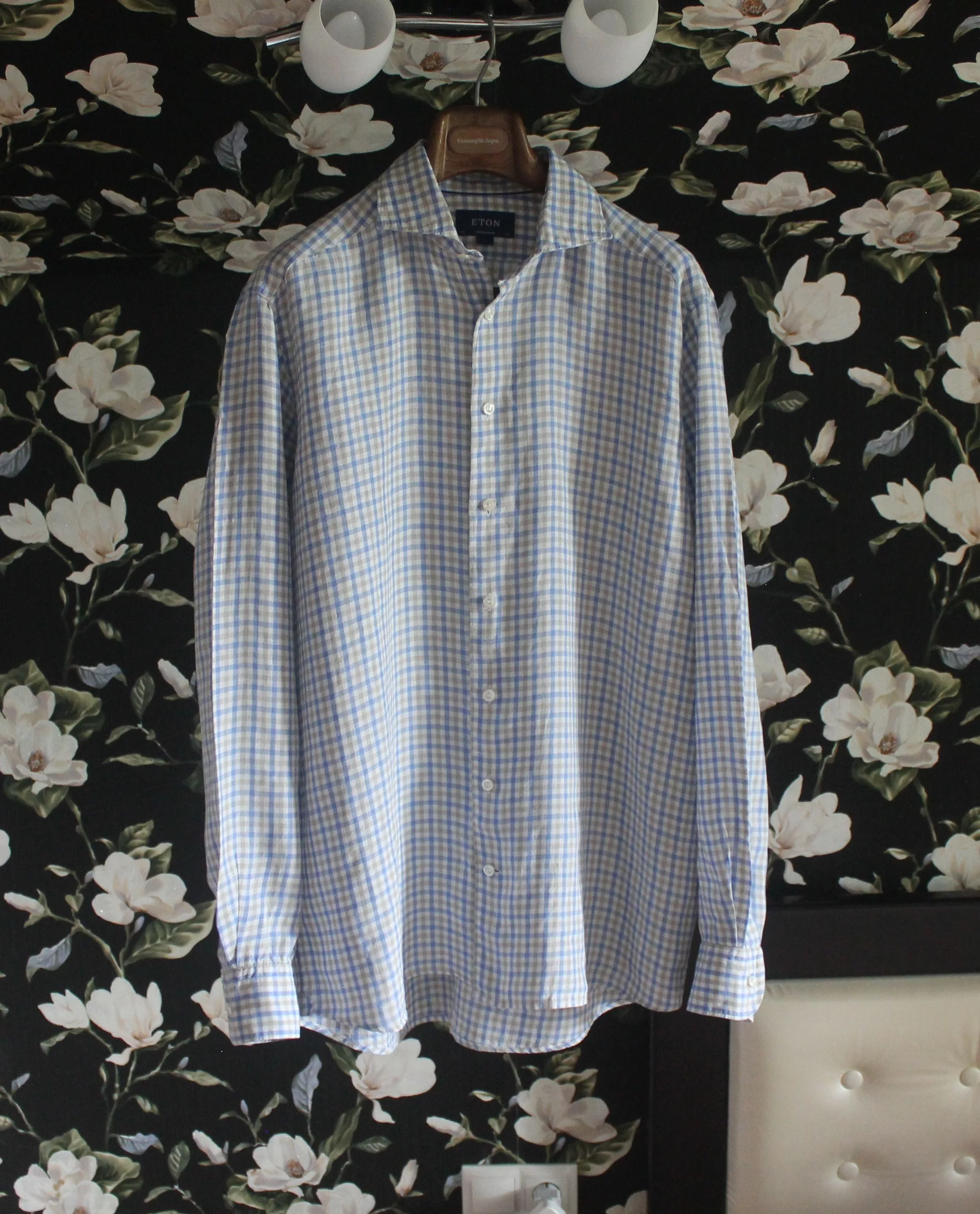 Eton Shirts Button Ups Eton Check Linen Shirt Multi