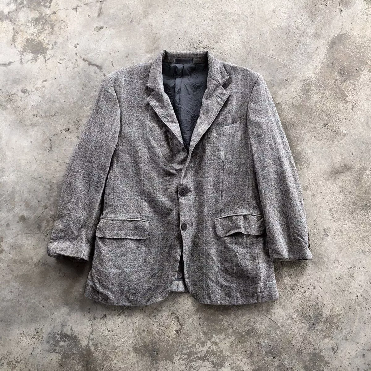 Burberry Blazers BURBERRY Plaid Blazer Coat Gray