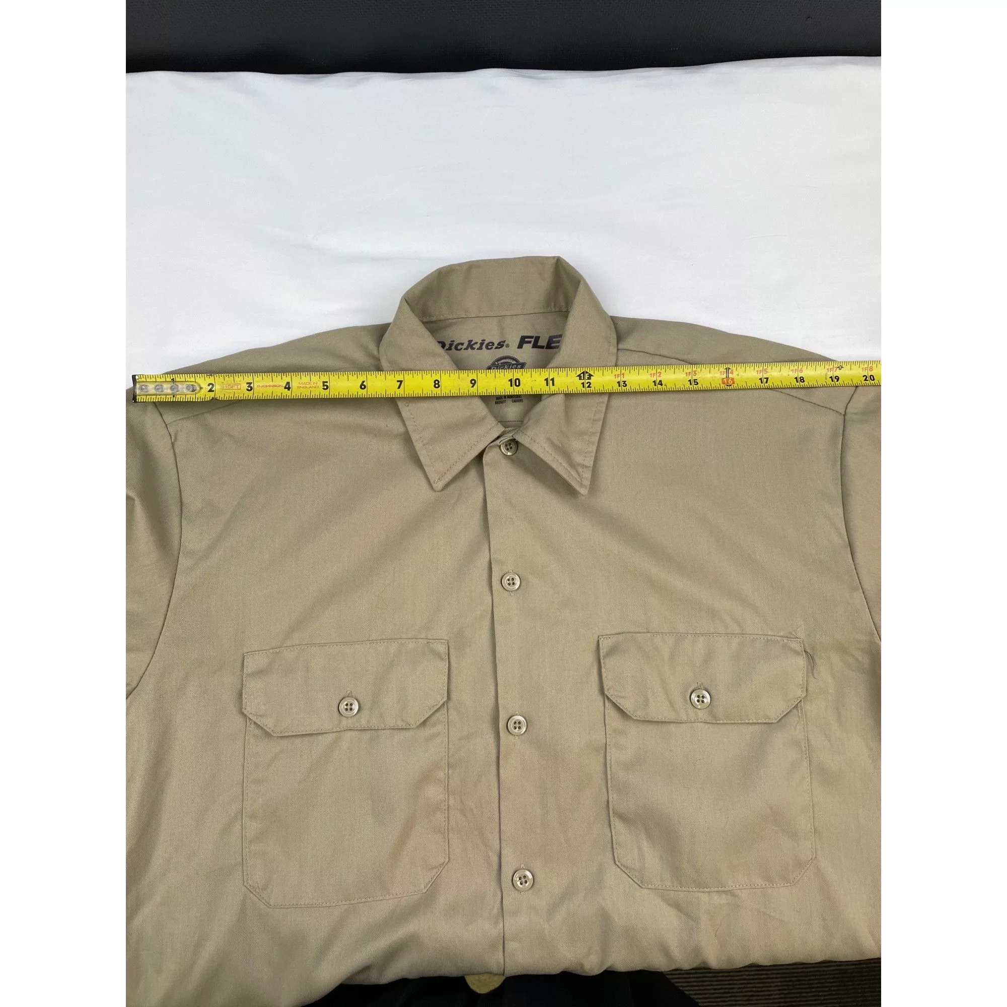 Dickies Shirts Button Ups Dickies Flex Men's Khaki Button up Short Sleeve Work Shirt S Brown