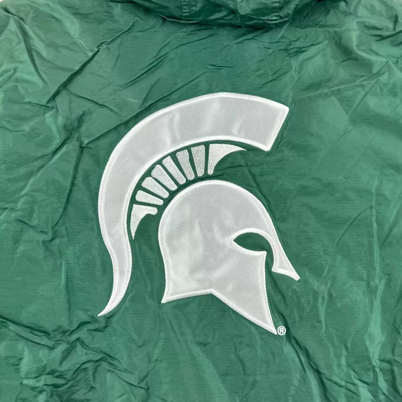 Puma Heavy Coats Puma Michigan State Spartans L NCAA Puffer Jacket Removable Hood Green