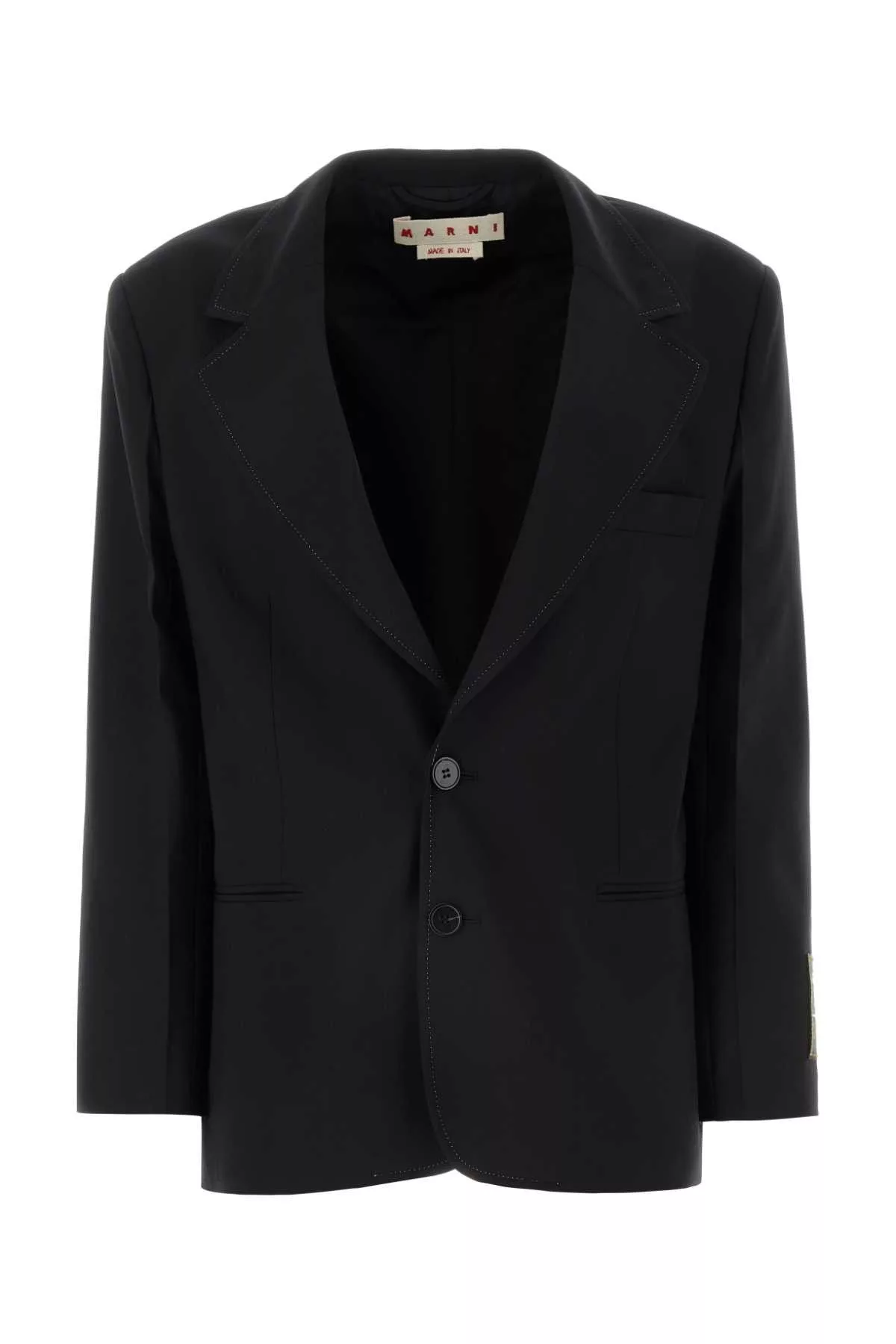 Marni Blazers Marni Black Polyester Stretch Blazer Multi