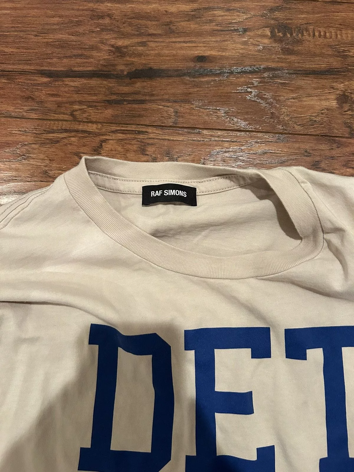 Raf Simons Short Sleeve T Shirts RAF SIMONS Det Lef E81 Tee Beige