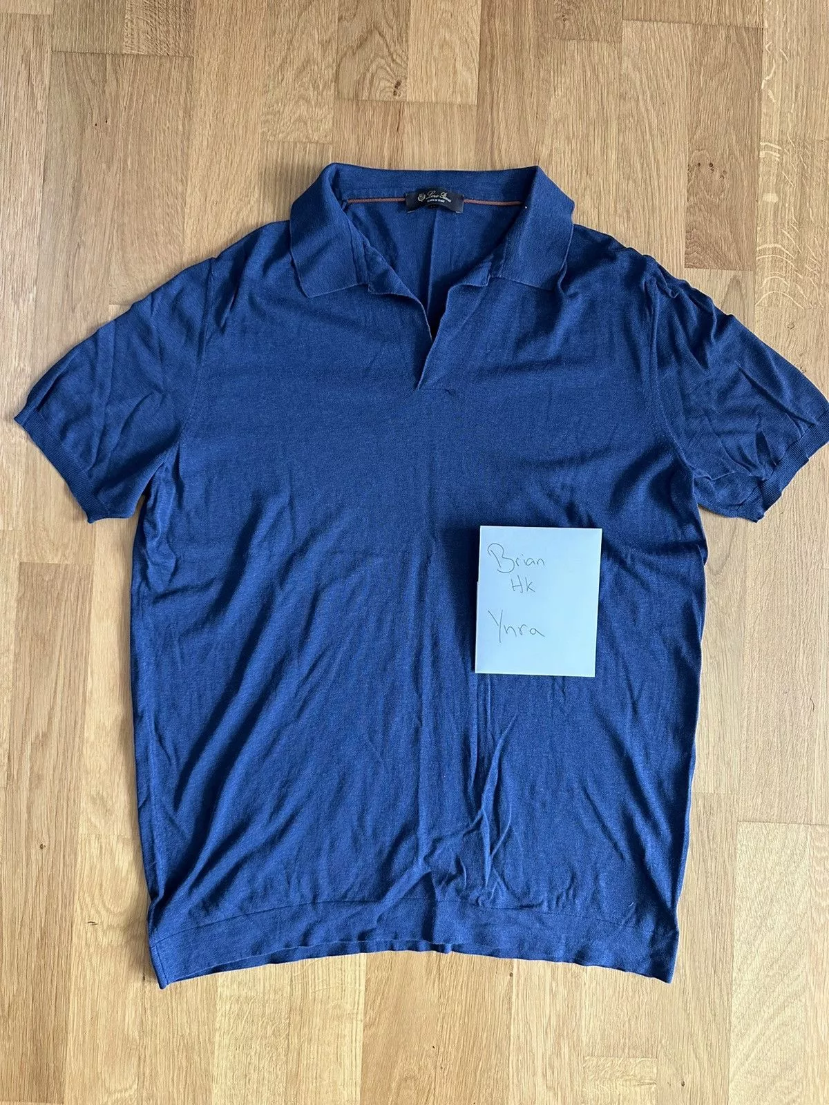 Loro Piana Polos Loro Piana Polo Buttonless Blue
