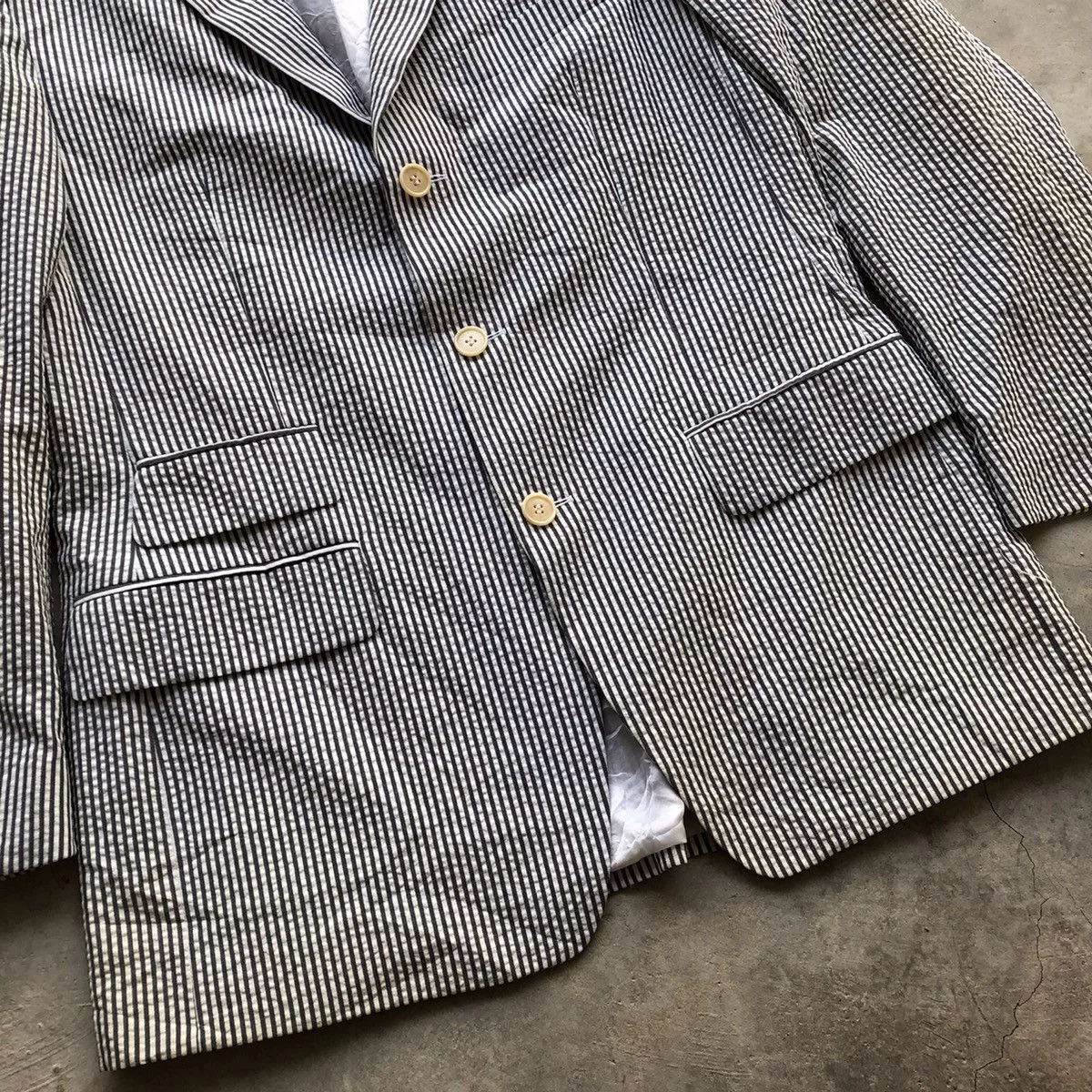 Gucci Blazers GUCCI Black White Stripe Blazer Coat
