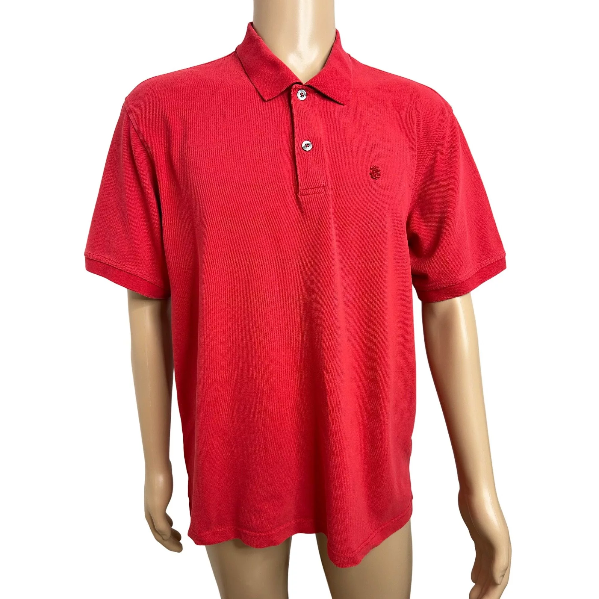 Izod Polos Izod Men’s Red Polo Shirt XL Short Sleeve Cotton Logo 2-Butt
