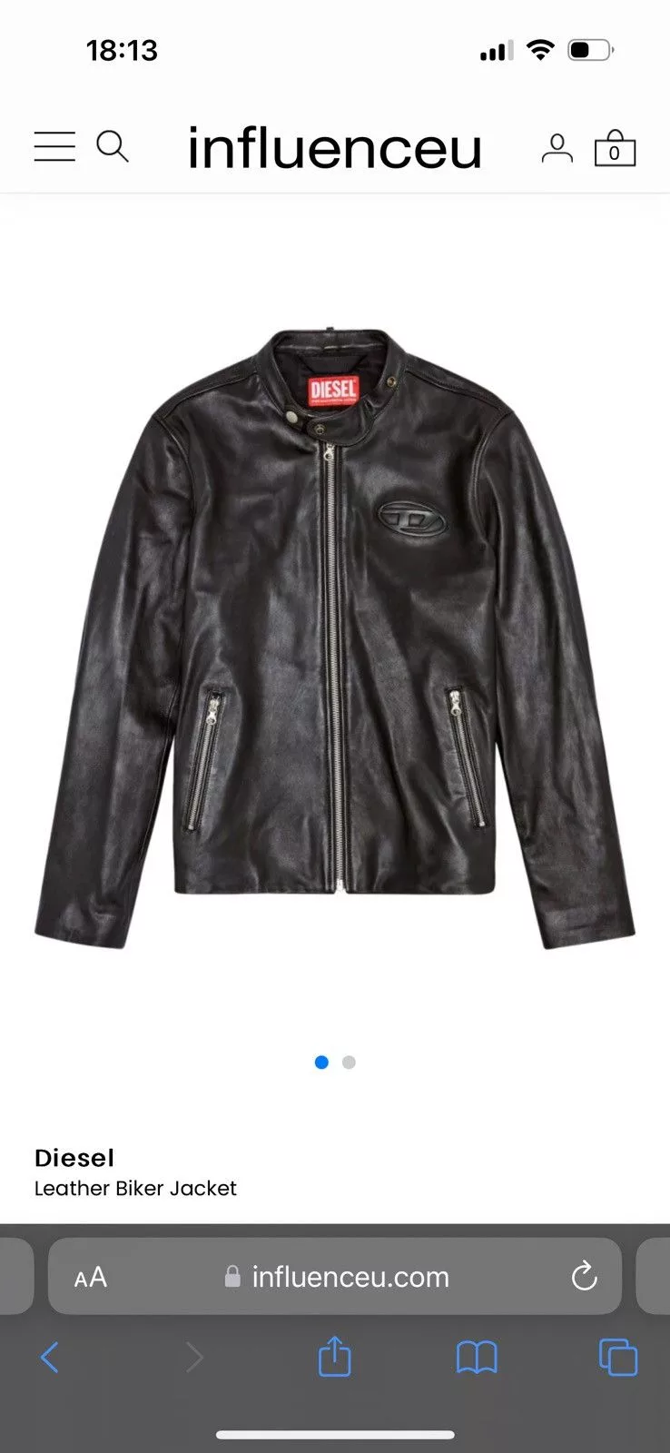 Designer Leather Jackets Designer × Diesel Diesel leather biker jacket Black Streetwear