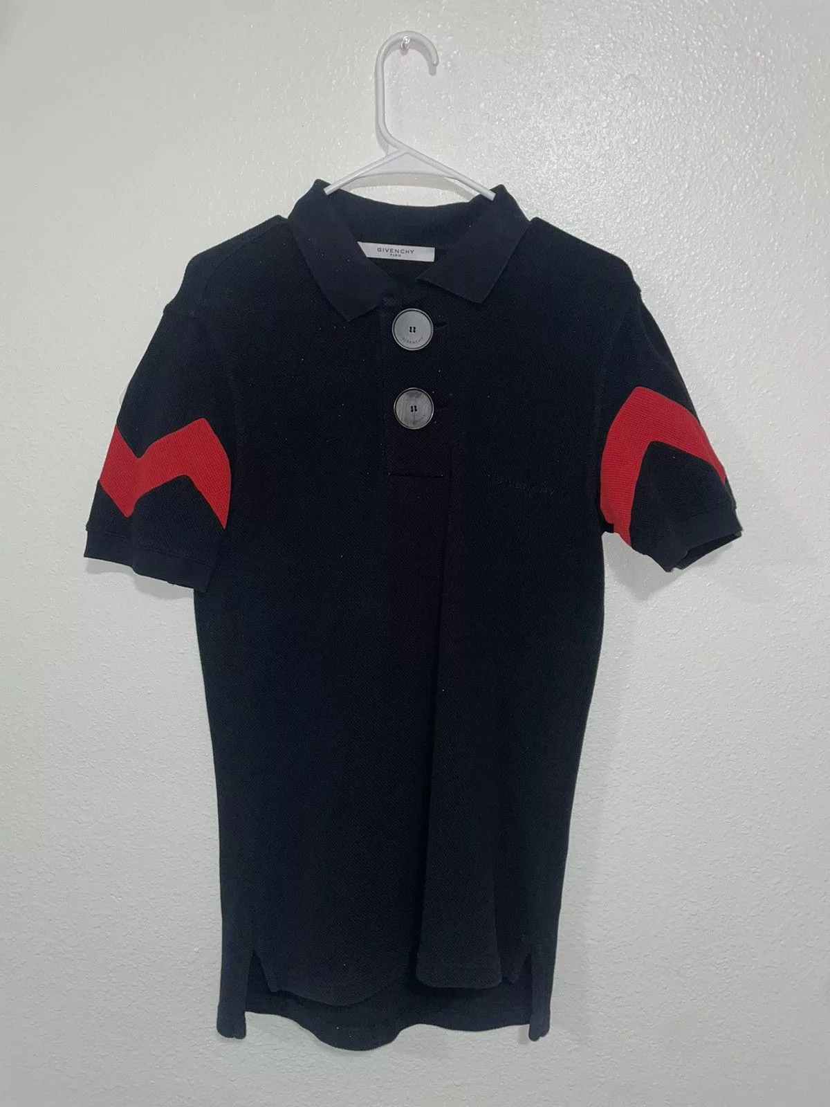 Givenchy Polos Givenchy Black Oversize Button Polo