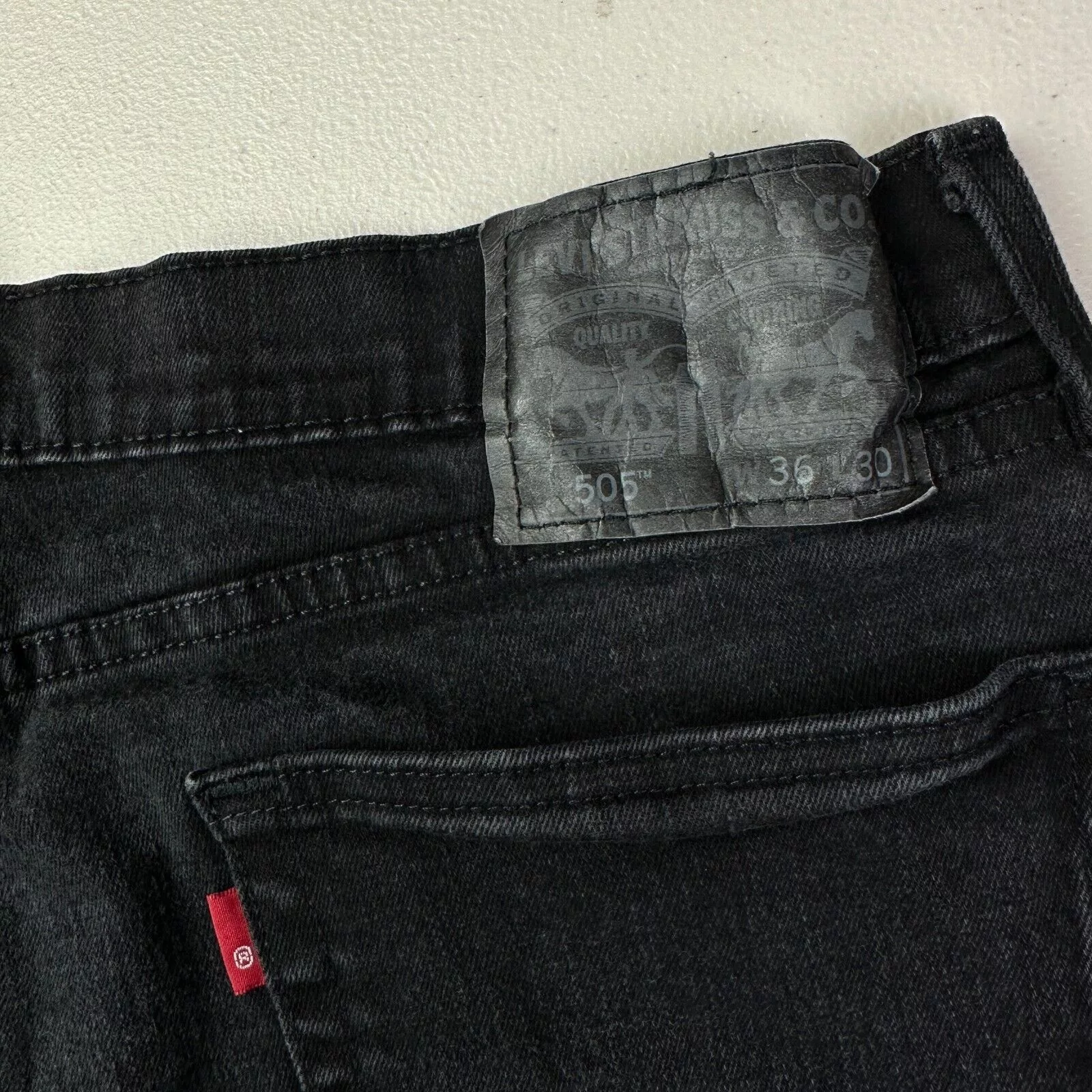 Levi's Denim Levi's Levis 505 Regular Fit Straight Leg Jeans *Missing Button* Black
