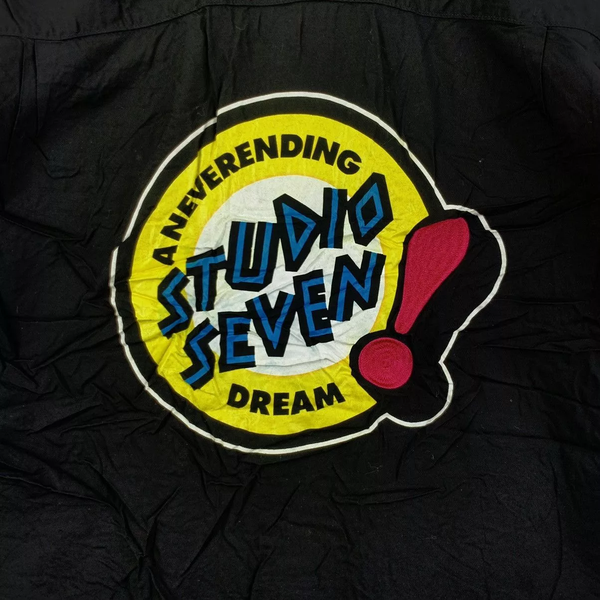 GU Short Sleeve T Shirts GU × Studio Seven GU x STUDIO SEVEN Never Ending Dream Casual Tee Shirt Black