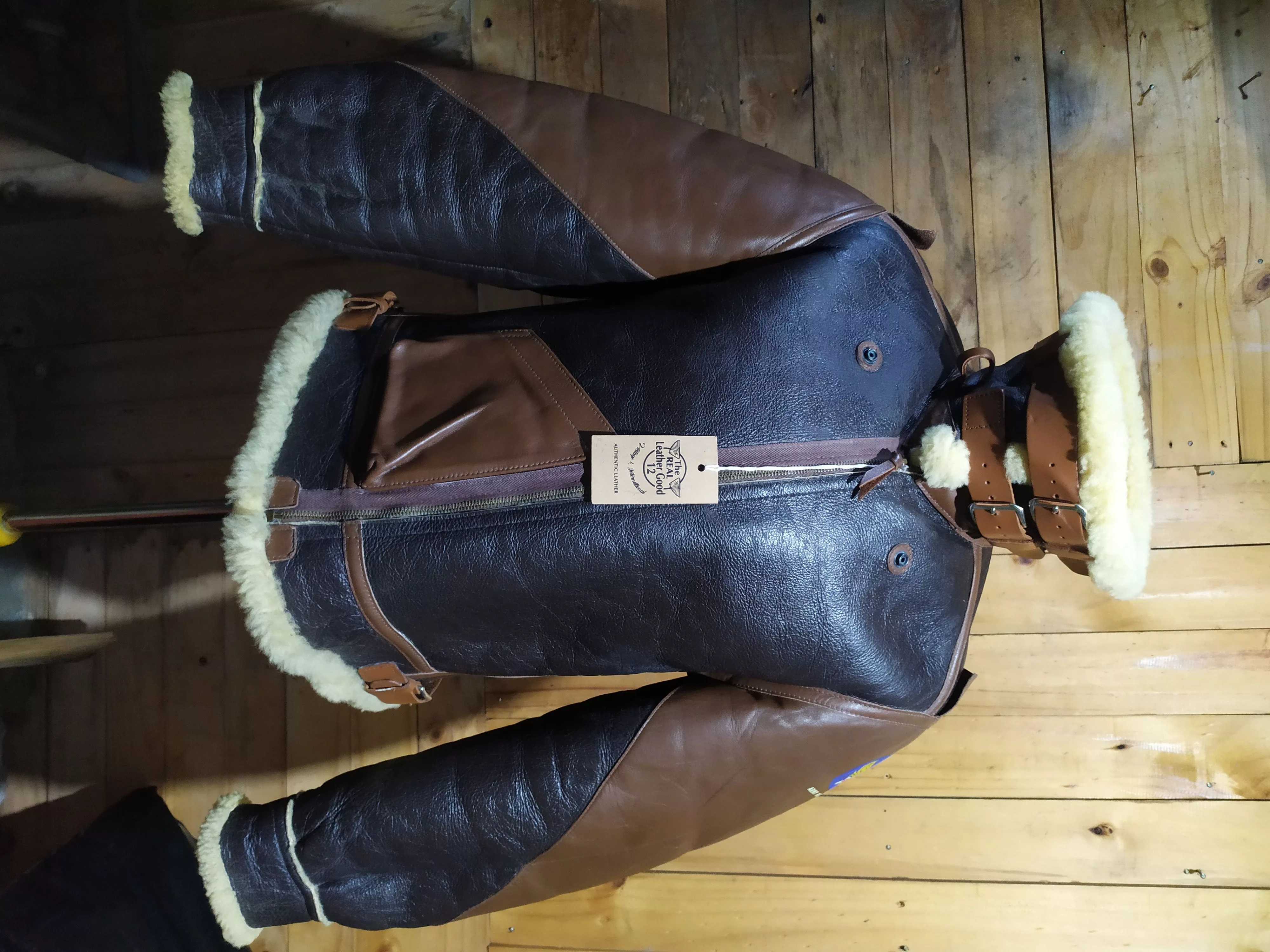 Buzz Rickson's Leather Jackets Buzz Rickson's B.RICKSON CLO. CO LEATHER DUO TONE TYPE B3 FLIGHT JACKET Brown