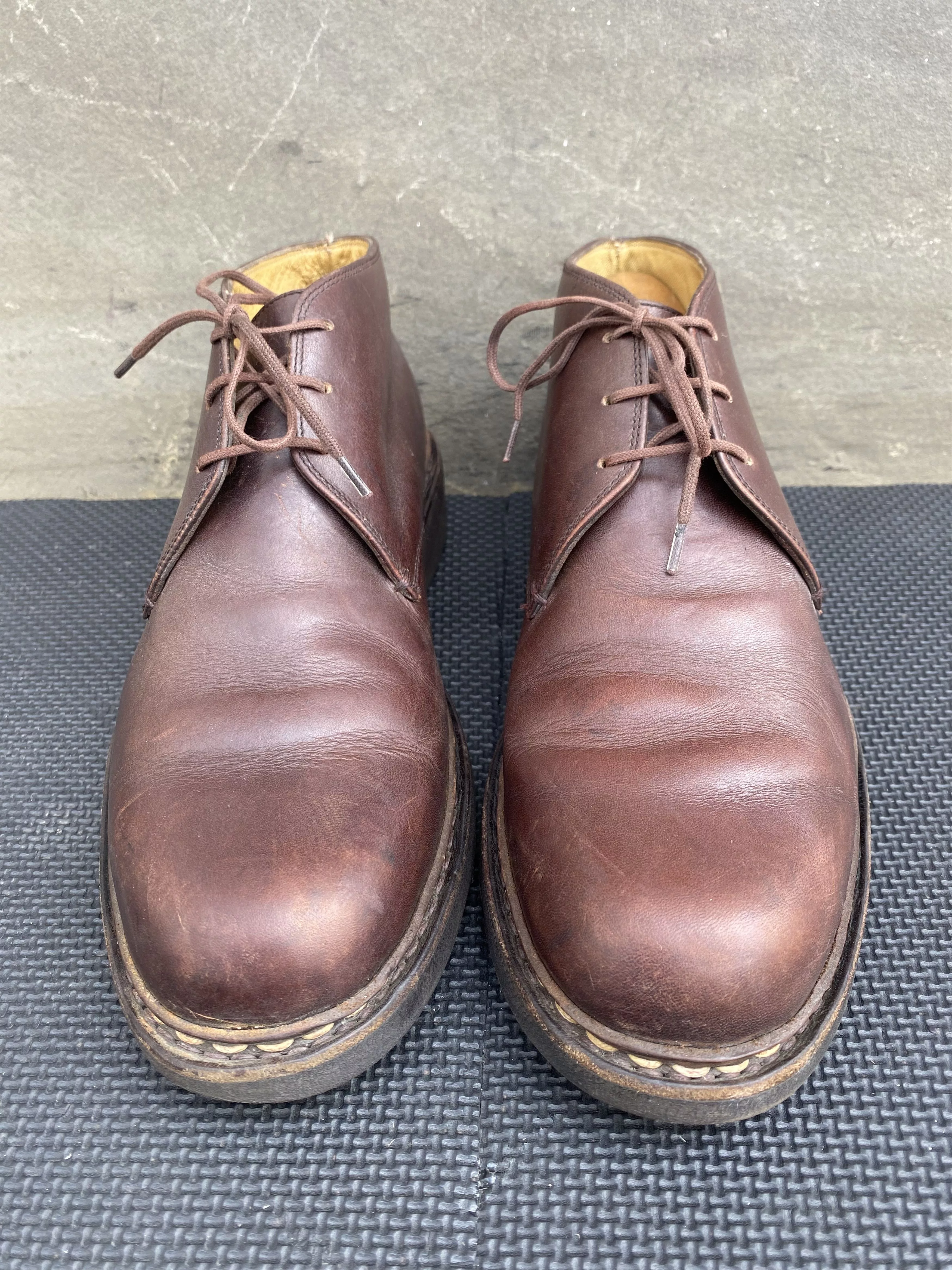 Paraboot Boots Paraboot Ankle Boots Men's Brown Leather Michael Shoes