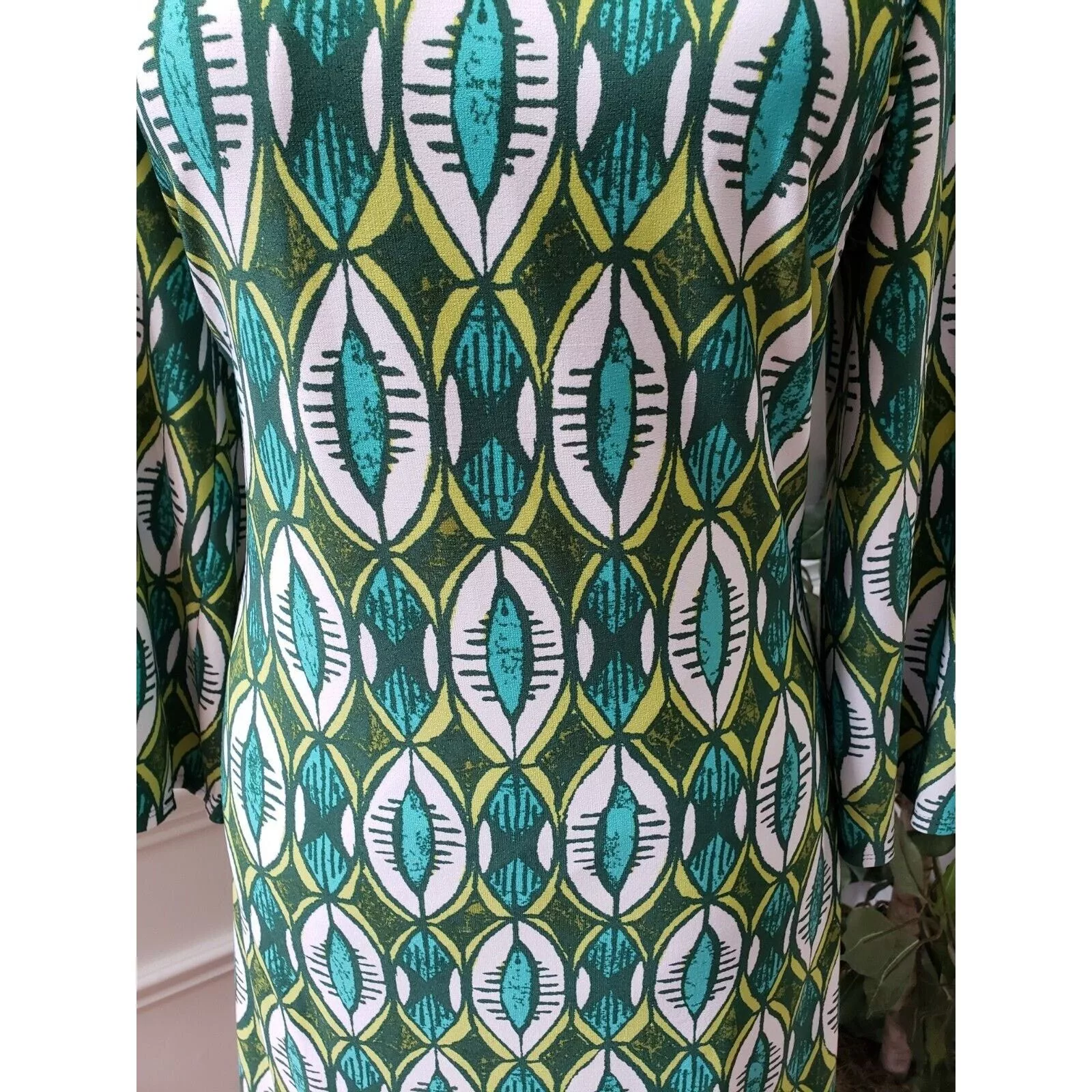 Laundry by Shelli Segal Midi Dresses Laundry by Shelli Segal Laundry Polyester Round Neck 3/4 Sleeve Knee Length Dress M Multi
