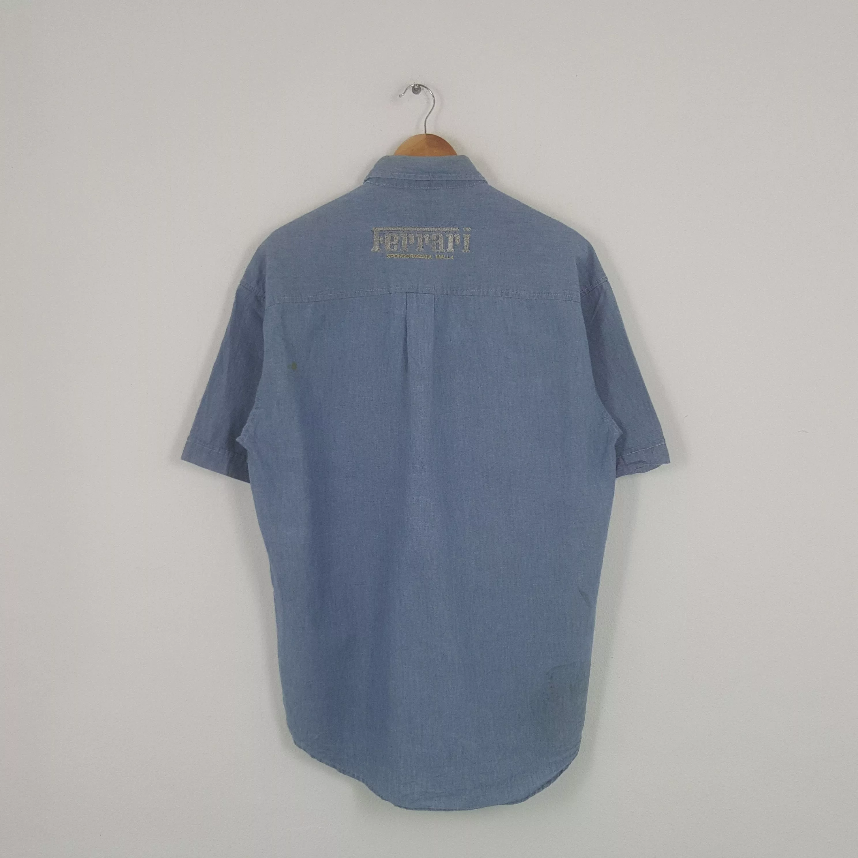 Ferrari Shirts Button Ups Ferrari × Vintage Vintage Ferrari Magneti Marelli Racing F1 Shirt Button Up Blue