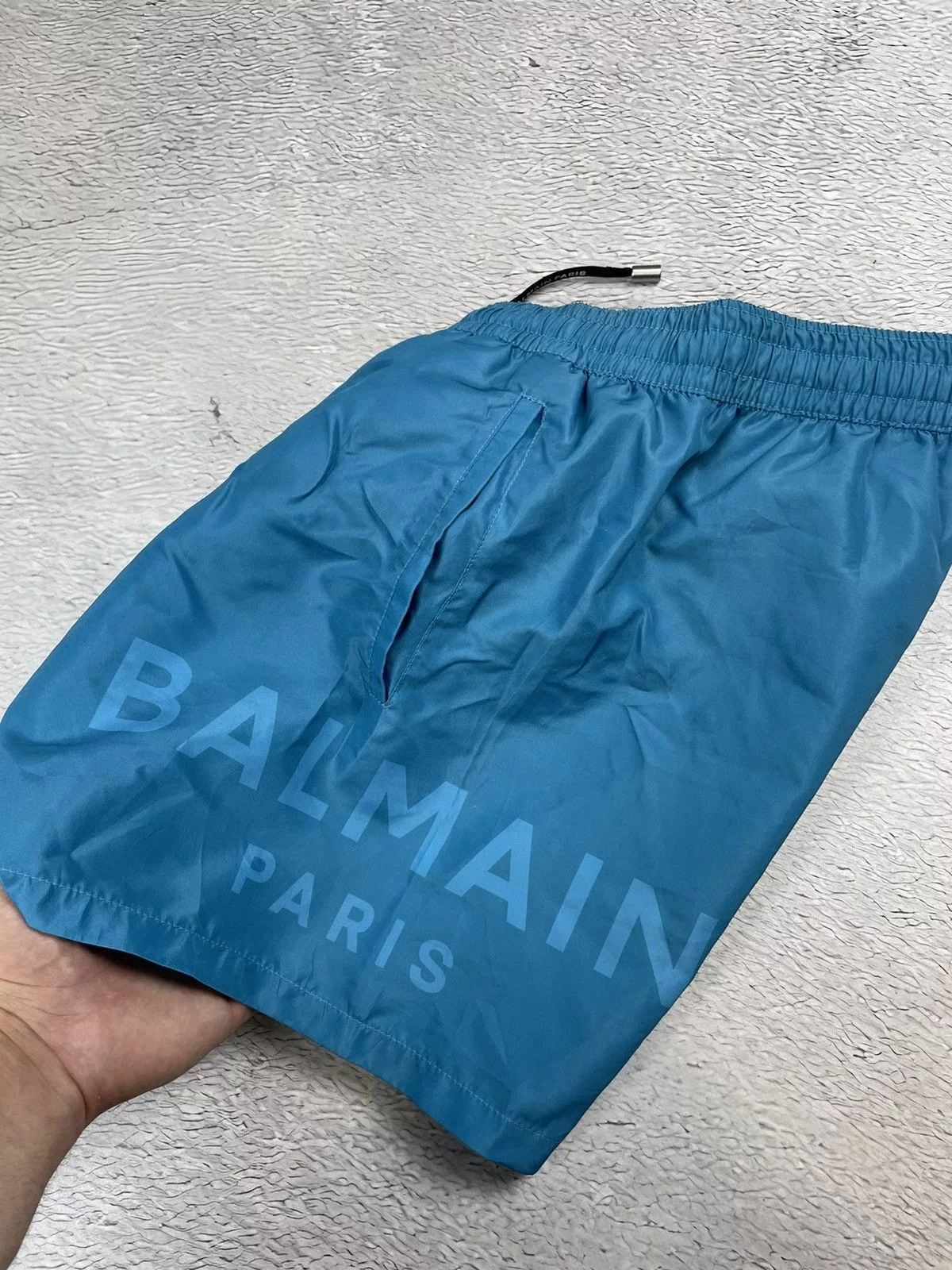 Balmain Swimwear Balmain blue basic logo print swim shorts trunks Small