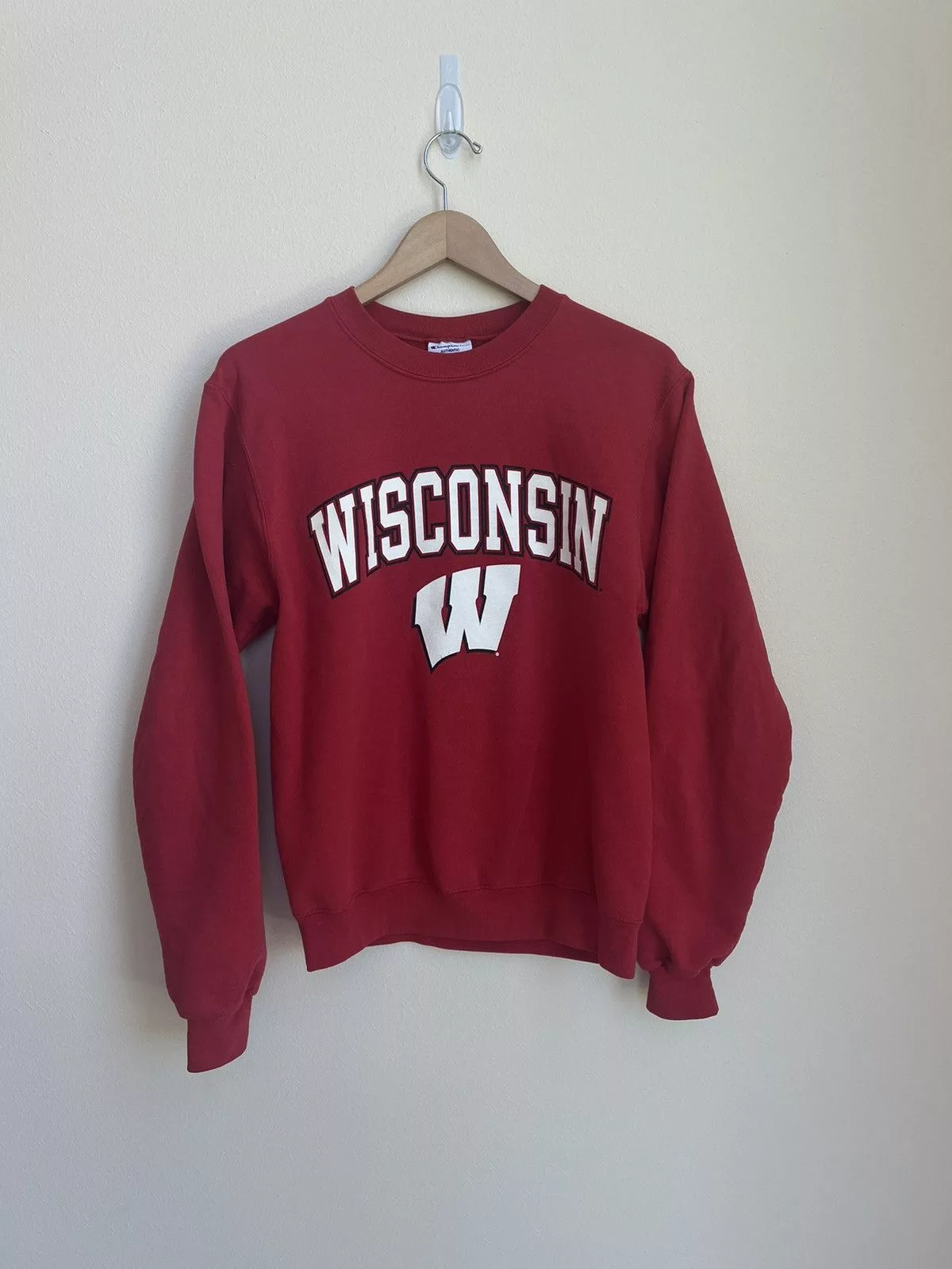 Champion Sweatshirts Champion × Vintage vintage champion university of wisconsin red crewneck
