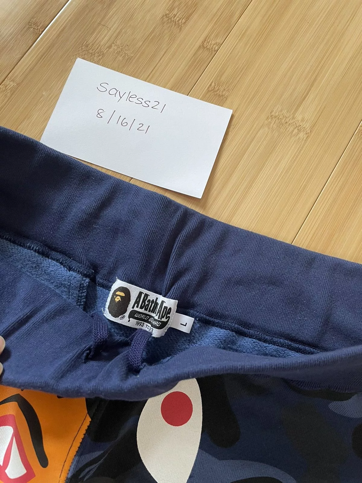 Bape Shorts BAPE blue camo sweat shorts