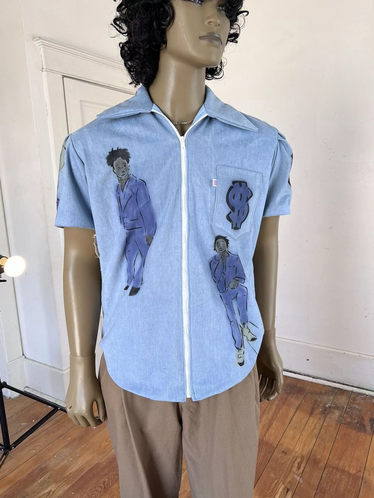 Other Denim Jackets Other Black Person Jacket L by A Herman USA Blue