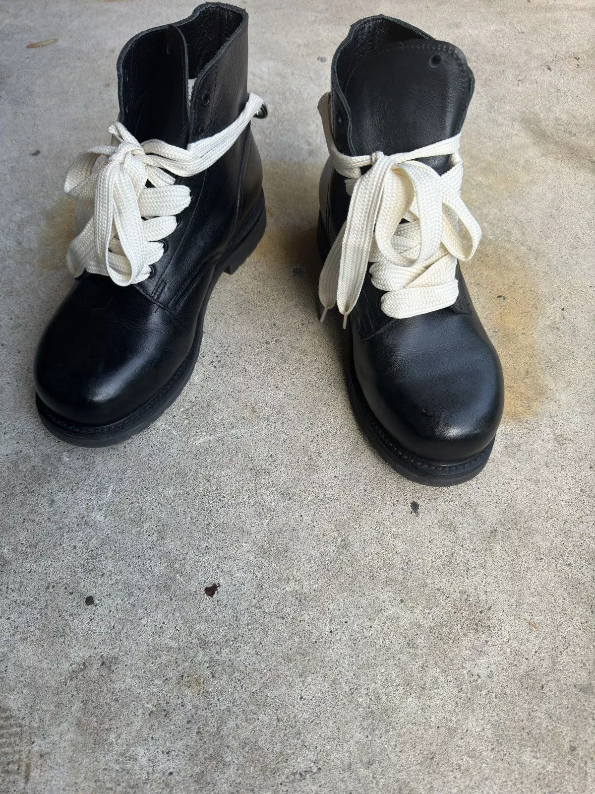 Other Boots Other 1980s Vintage Leather Combat Ankle Boots Black