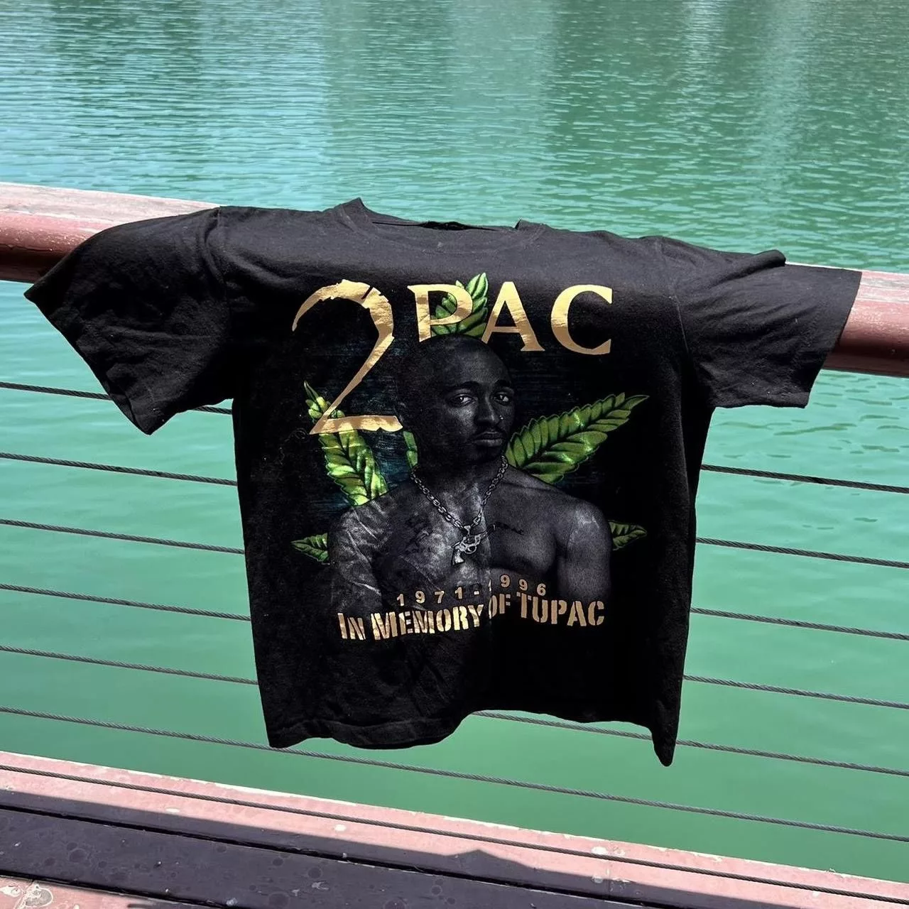 Vintage Long Sleeve T Shirts VINTAGE 2PAC 1996 MEMORY Black