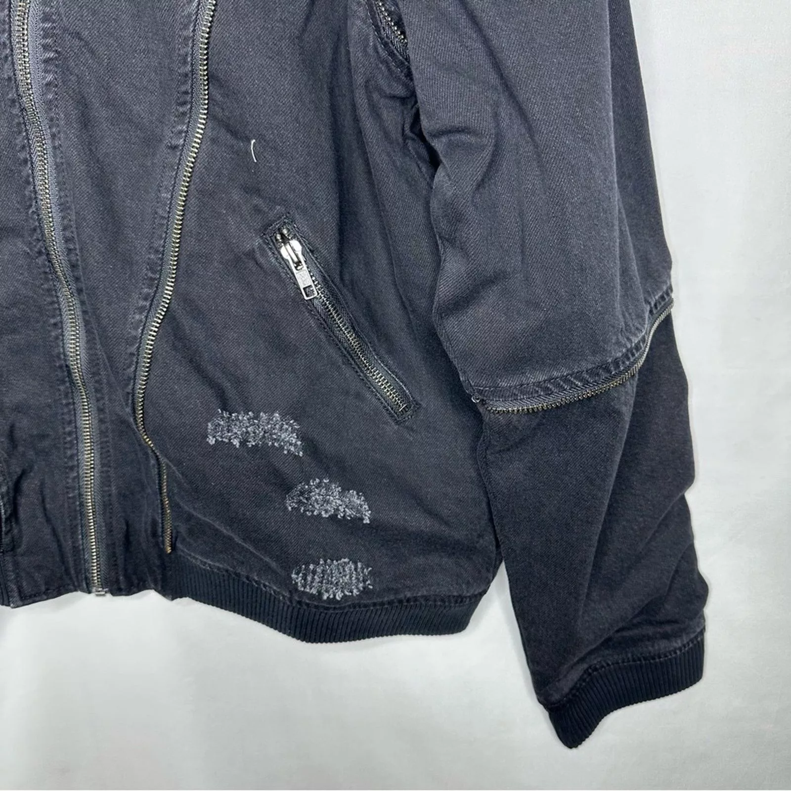 Sandrine Rose Jackets SANDRINE ROSE Black Zip Bomber NWT in Medium