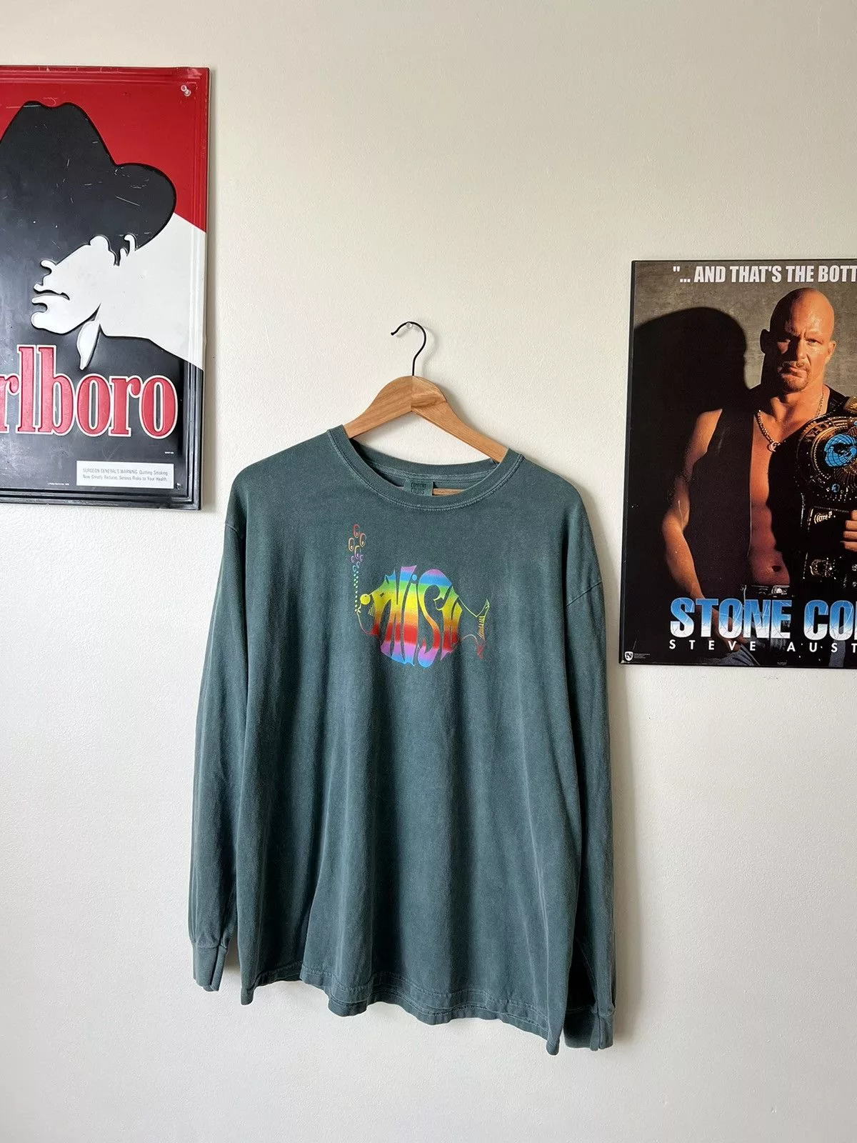 Band Tees Long Sleeve T Shirts Band Tees Phish Longsleeve Green Streetwear
