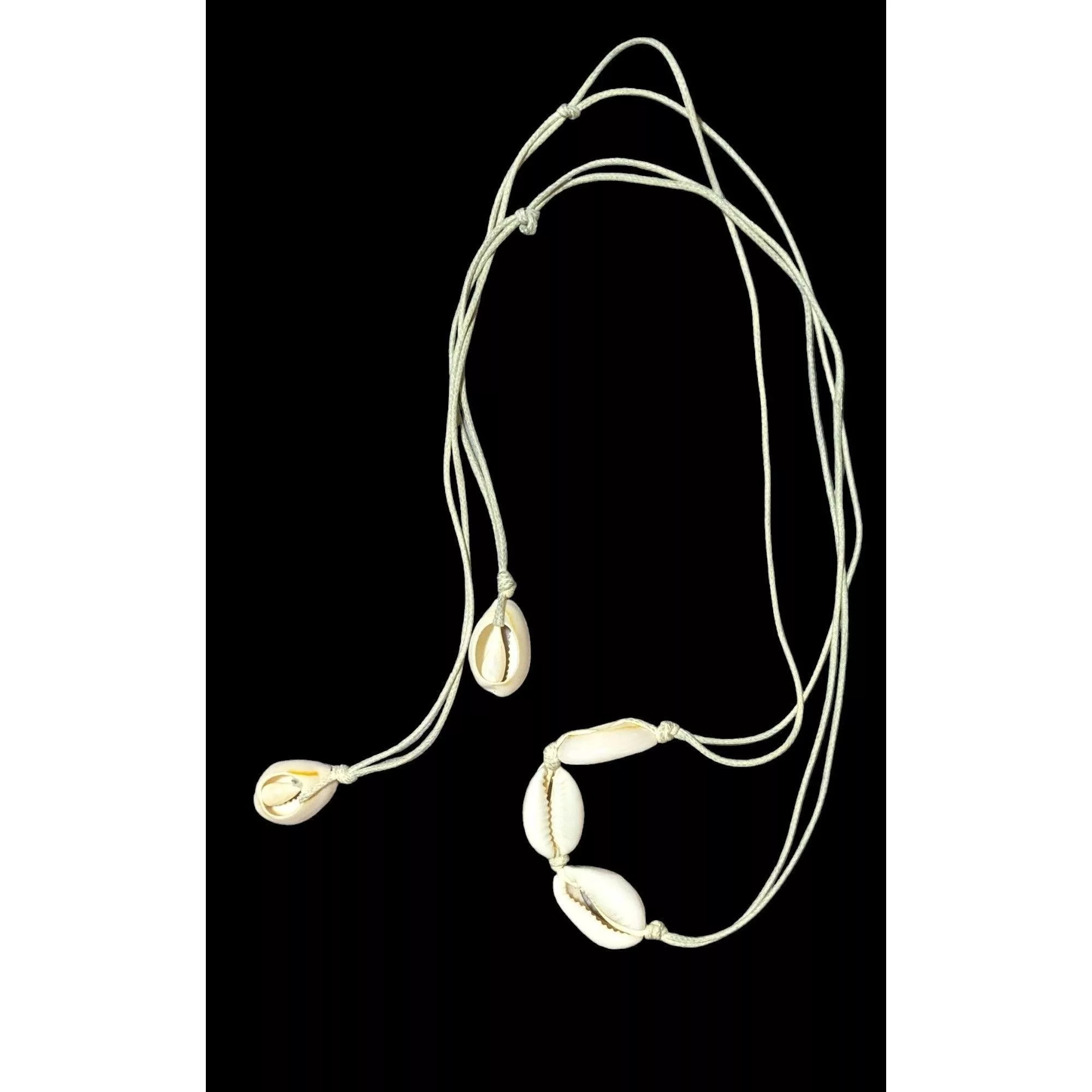 Other Necklaces Other Handmade Cowrie Shell Wrap Necklace White