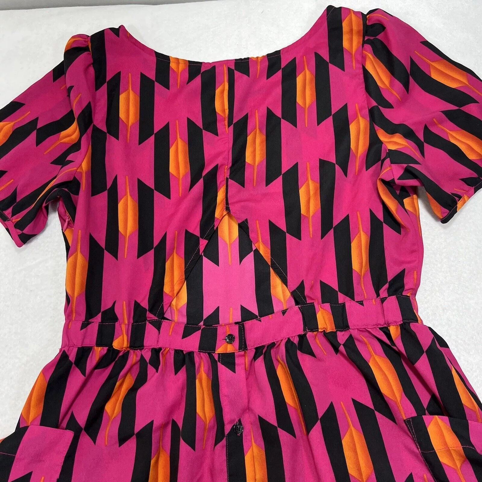 Other Mini Dresses Other Allen B by Allen Schwartz 8 Pink & Orange A-Line Dress