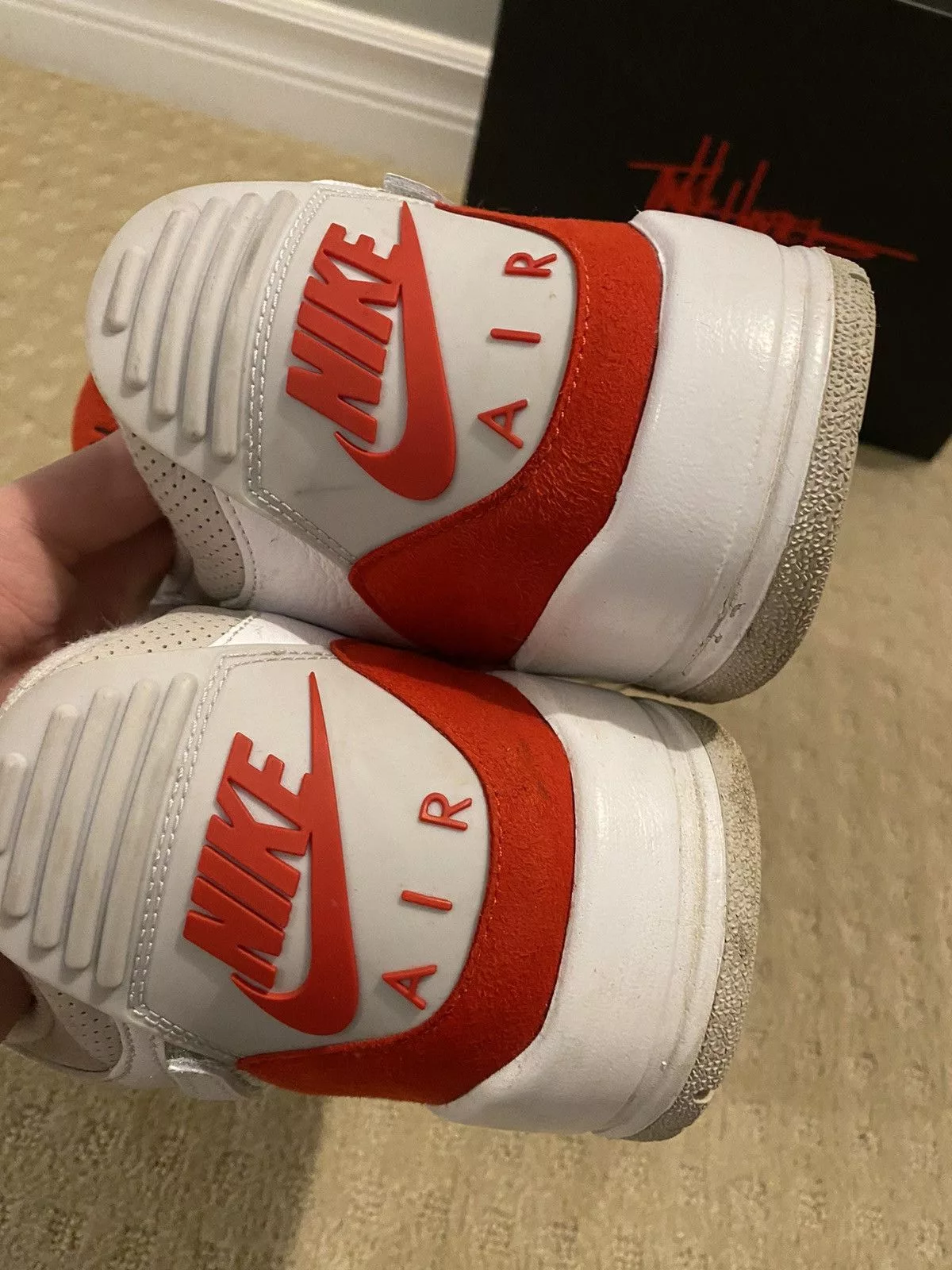 Jordan Brand Hi Top Sneakers Jordan Brand Nike Air Jordan x Tinker Hadfield Retro 3 Red & White