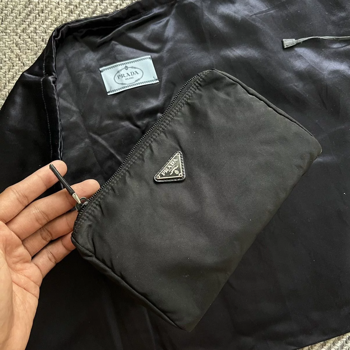 Prada Clutches Prada Black Tessuto Nylon Clutch Luxury