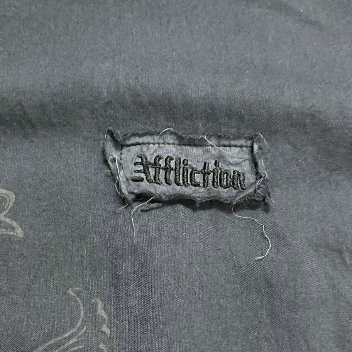 Affliction Shirts Button Ups Affliction × Vintage Rare Affliction Black On Black Logo Shirt Avant-Garde