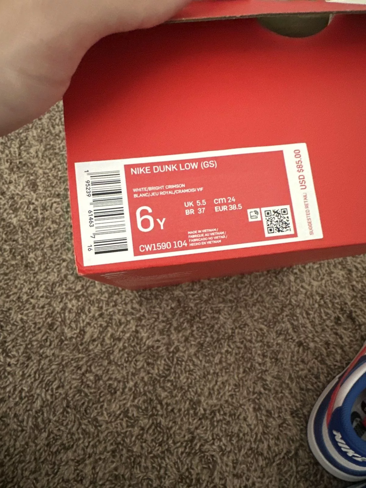 Nike Low Top Sneakers Nike Dunk Crimson Game Royal (GS) Red