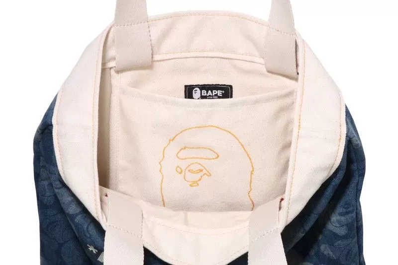 Bape Miscellaneous Bape Denim Tote Bag Multi