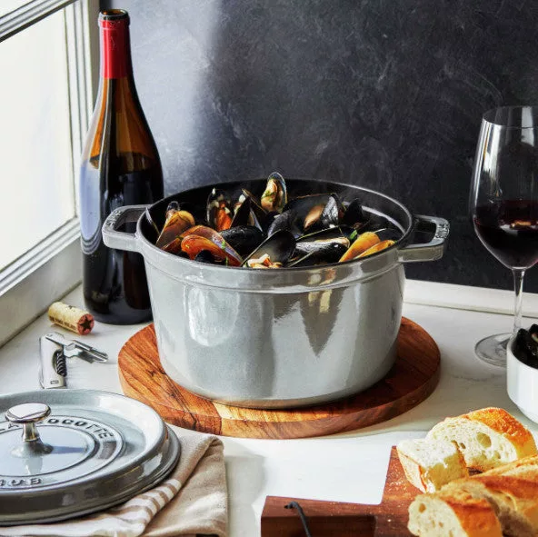 5 QT ROUND TALL COCOTTE GRAPHITE GREY