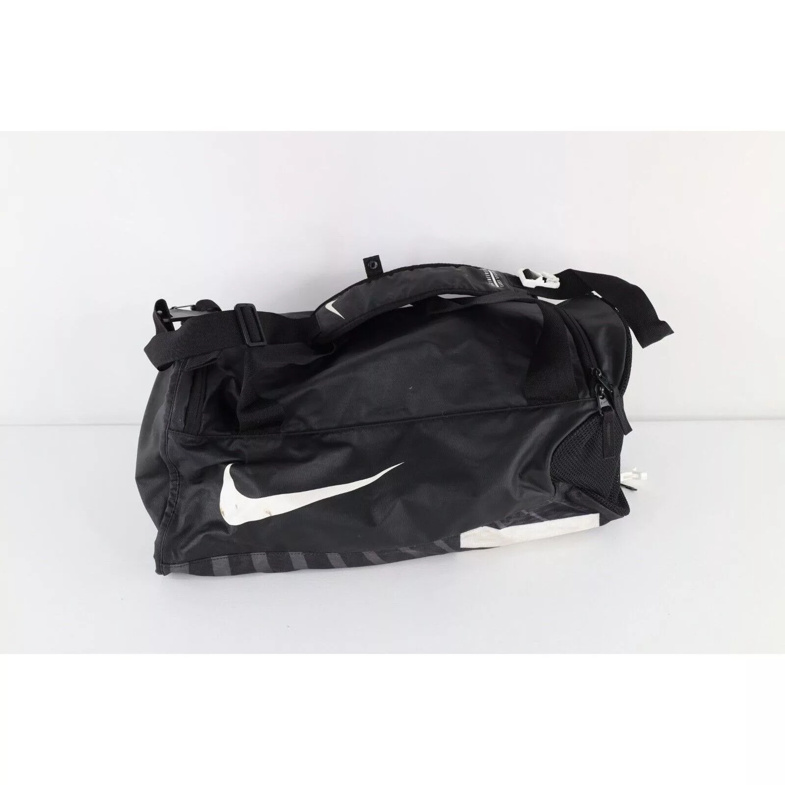 Nike Bags Luggage Nike Distressed Big Logo Adapt Crossbody Duffel Bag Black