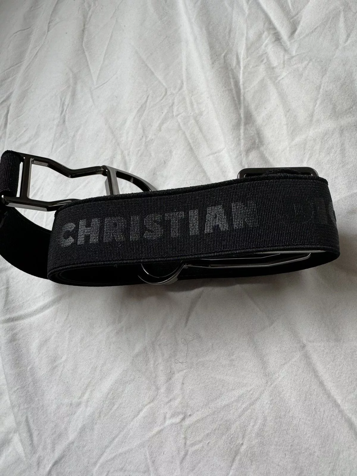 Dior Belts DIOR MENS ELASTIC BAND CD LOGO BELT Black